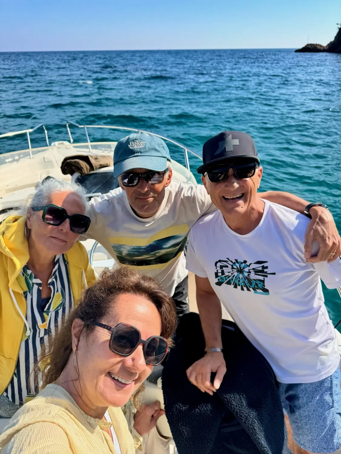 Les propriétaires du chalet — Célia, Isabelle, Olivier et Wilfrid